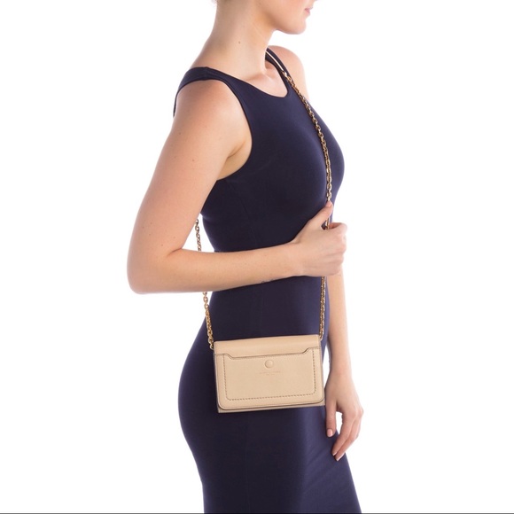 NWT Marc Jacobs Tan Gold Leather Wallet Crossbody - Picture 2 of 6